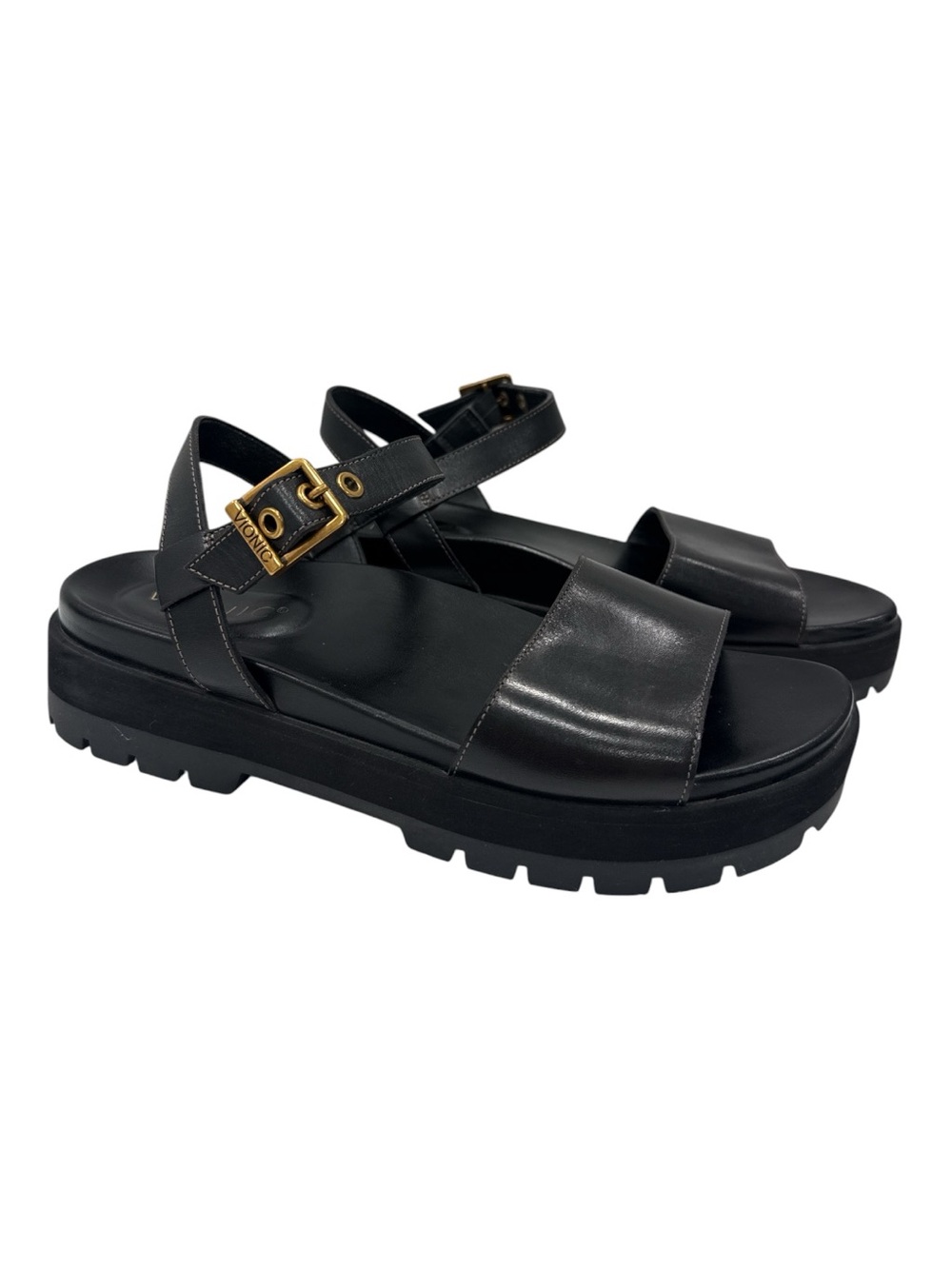 Vionic Women's Onyx Jamie Toe Adusjtable Strap Sandal  Lug-Sole Platform sz 7.5 - Picture 5 of 9